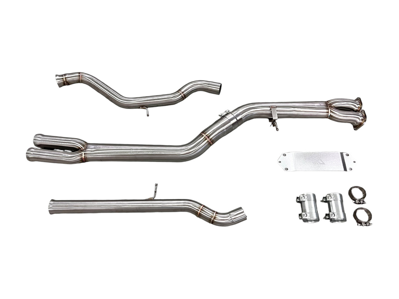 MAD BMW F8x M3 M4 S55 Single Midpipe (Brace Included)